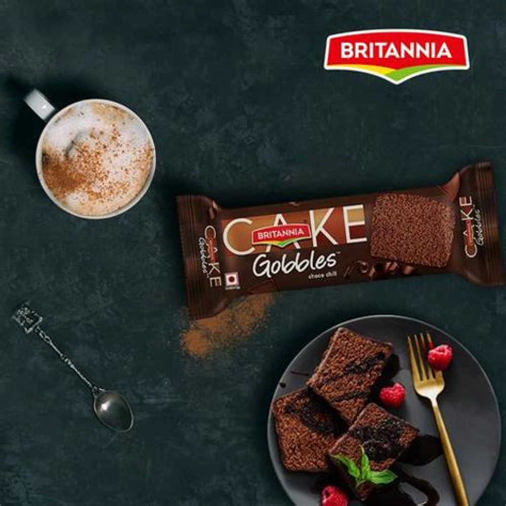Rectangular Britannia Chocolate Gobbles Cake, For Bakery, Weight: 0.33gm