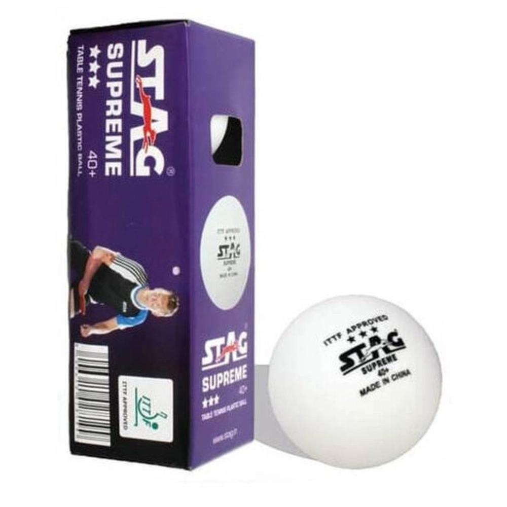 Stag Supreme 40+ 3 Star Table Tennis Balls - (Pack of 3)