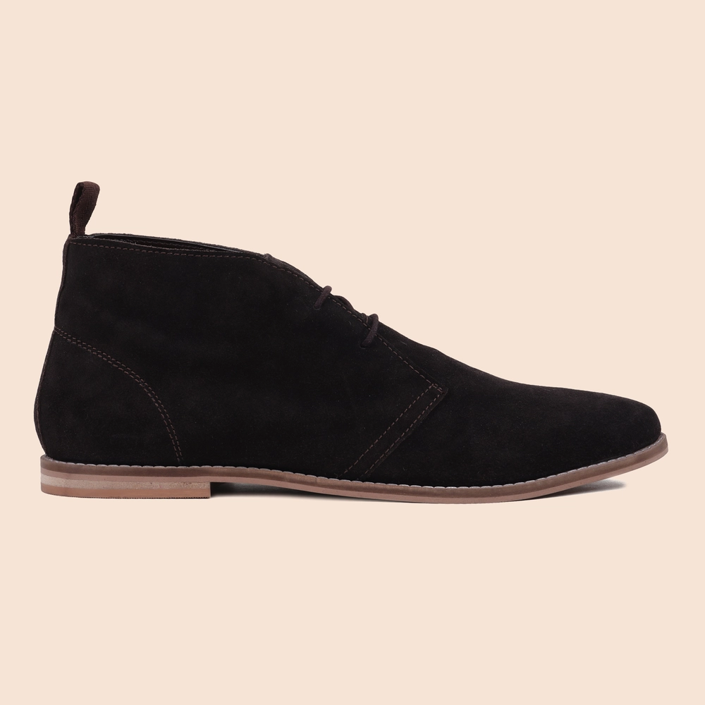 Brown Suede Lace Up Boots | Leather Shoes | Casual & Formal Use