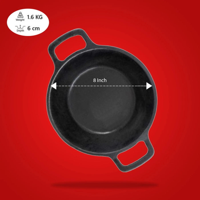 Buy Cast Iron Cookware Cast Iron Frying Pan, Looped 8 Inches, Black