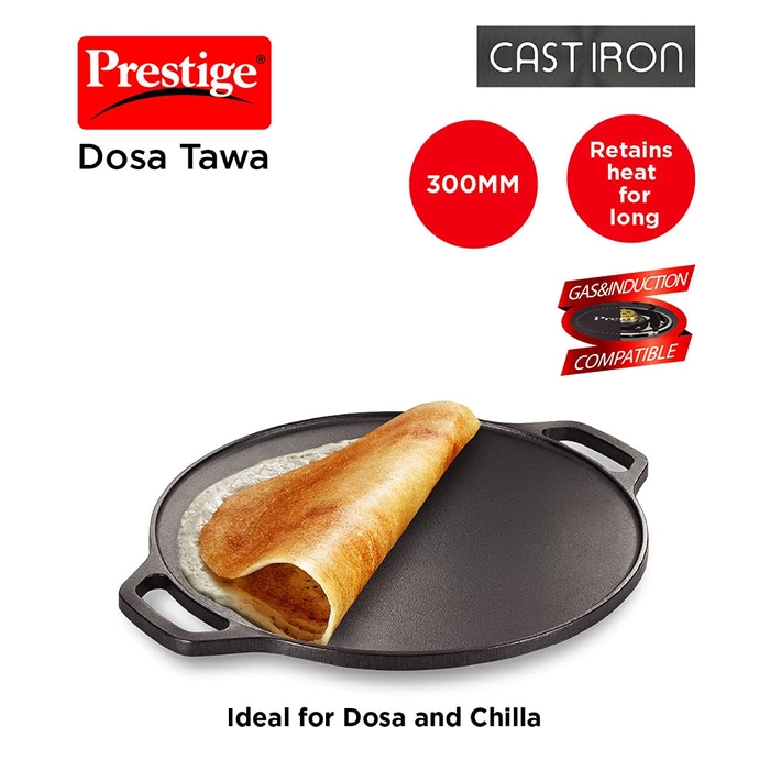 Cello Black Cast Iron Dosa Tawa