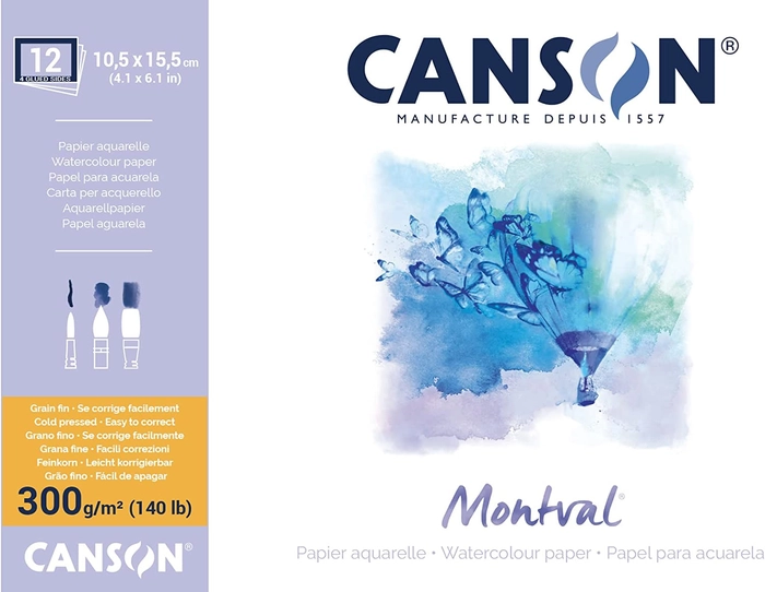 Buy original Canson-Montval-Watercolour-Glued Pad - Cold Pressed