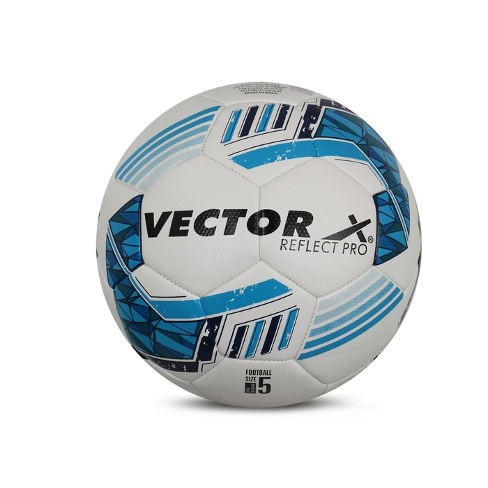 VECTOR X THUNDER Hand Stitched Football Size: (Pack Of 1) White-Blue, Football