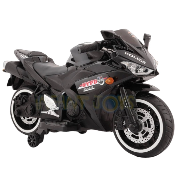Metalic Black Police Toy Bike for Kids Gur Toy