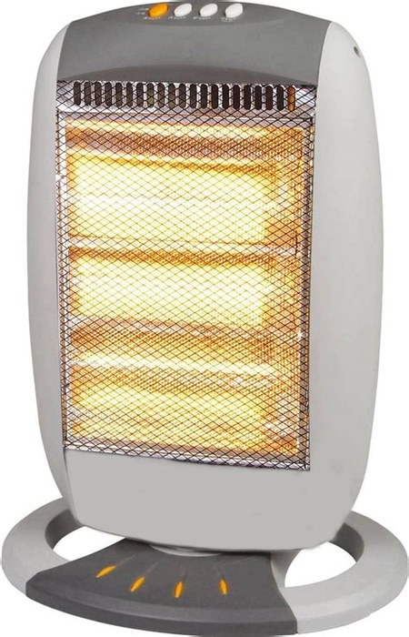 Hilton Halogen Room Heater 1200 WATT 3 Rod ISI Certified Multiple (3)  Heating Modes Oscillation Feature Quick Heating Low Electricity Consumption  - Grey - Altspireservicespvtltd