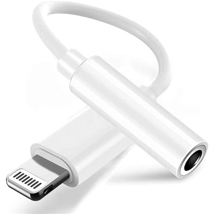 ChargeWorx Lightning to 3.5mm Headphone Adapter (White, 3)