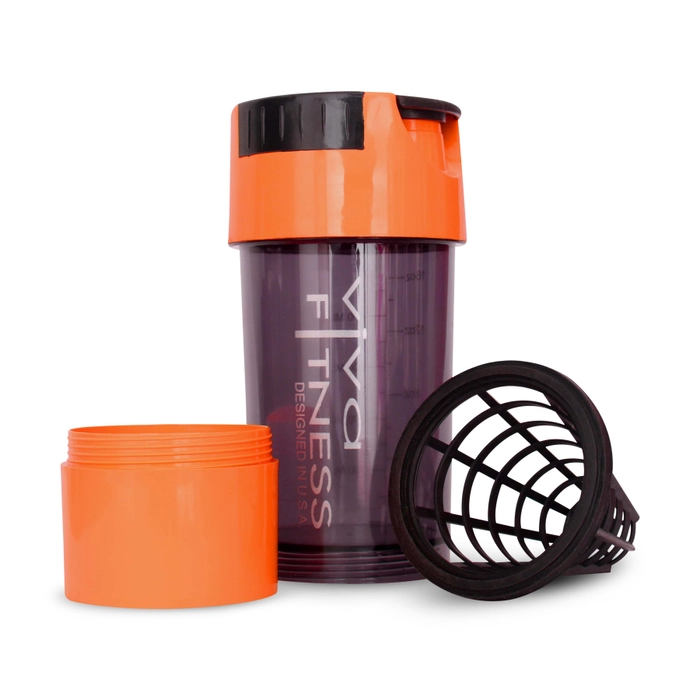 Mini Shaker Black & Orange 300ml – K2 Protein