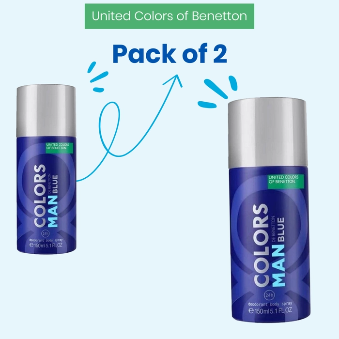 United Colors of Benetton Man Blue Deodorant Body Spray for men