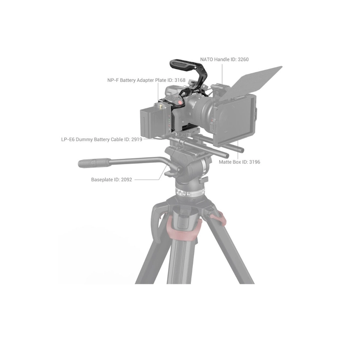 SmallRig 3891 Cage Kit for Canon EOS R6 / R5 / R5 C / Black Mamba