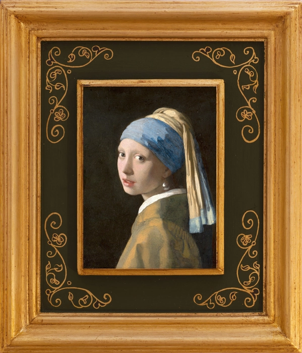 Poster Pop Art KUSTOM ART – Ragazza Col Turbante Di Vermeer In Versione Moderna, Stampa Laser 40x30 Cm Senza Cornice