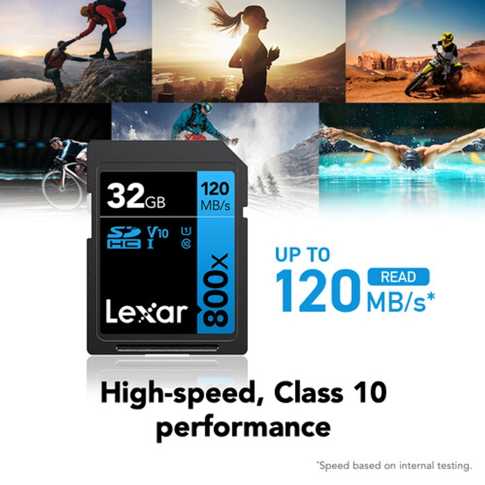 Lexar Professional 800x SDXC™ UHS-I, U3, V30, up to RW M120/ 45MB/s, 32GB/64GB/128GB/256GB