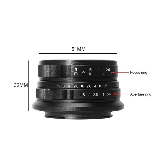 7artisans 25mm f/1.8 Lens for Sony E / Black
