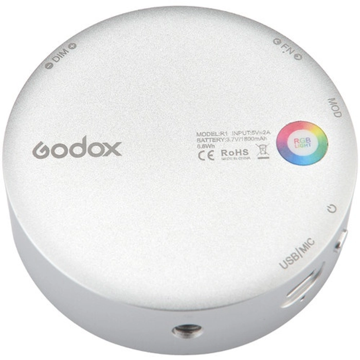 Godox R1 Round RGB Continuous Light Silver