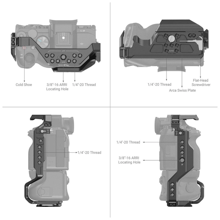 SmallRig 3594 Cage with VG-C4EM Battery Grip for Sony a7SIII / a7IV / a7RIV / a1