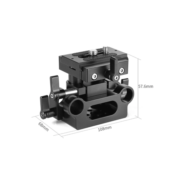 SmallRig DBC2272B Universal Baseplate with 15mm LWS Rod Support