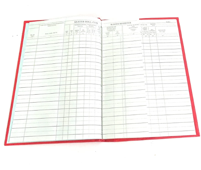 Daily Wages Muster Card Register Workers Attendance Slip