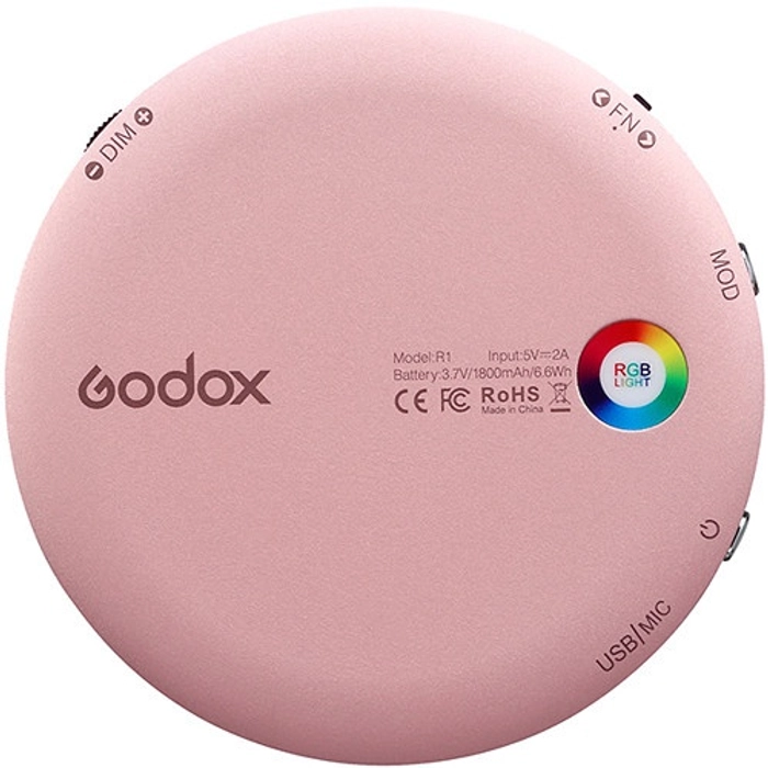 Godox R1 Round RGB Continuous Light Pink