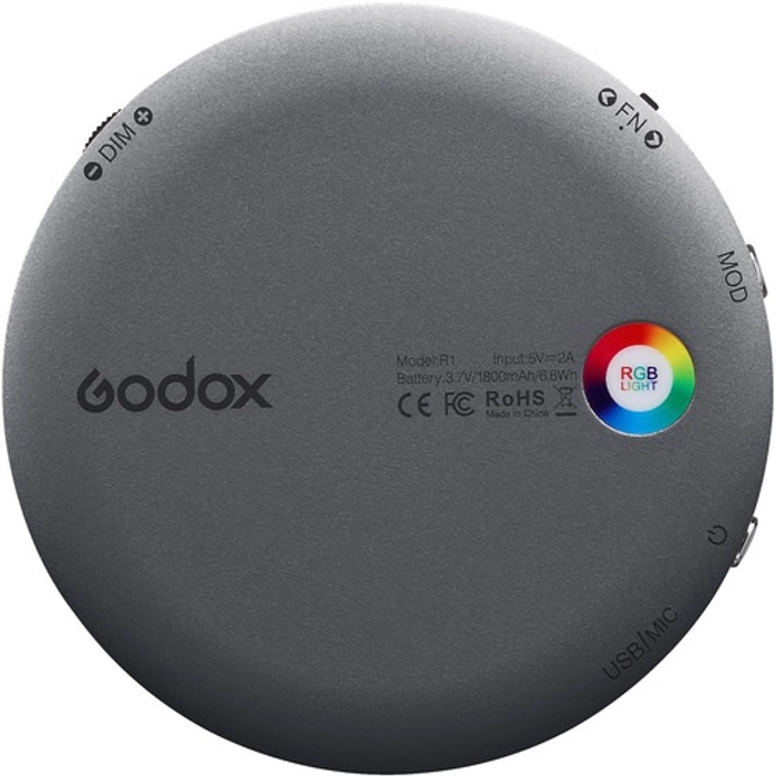 Godox R1 Round RGB Continuous Light Grey