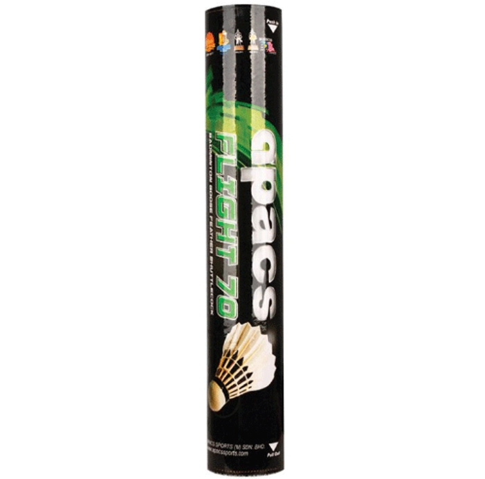 Apacs Flight 70 Badminton Feather Shuttlecock (Speed 77) Warrior