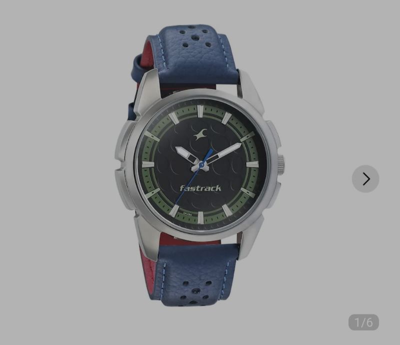 Buy SUNBURN WATCH BLACK AND GREEN DIAL WITH LEATHER STRAP