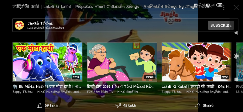 Hindi Rhymes Billi Mausi Kahan Chali Jingle Toons Lakdi Cartoon