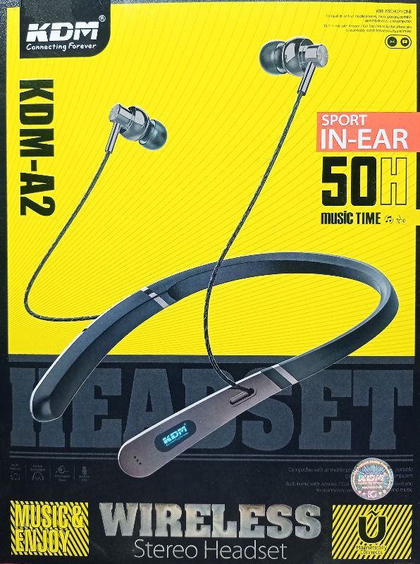 Buy KDM A2 Bluetooth Neckband 50Hour Music Time online from