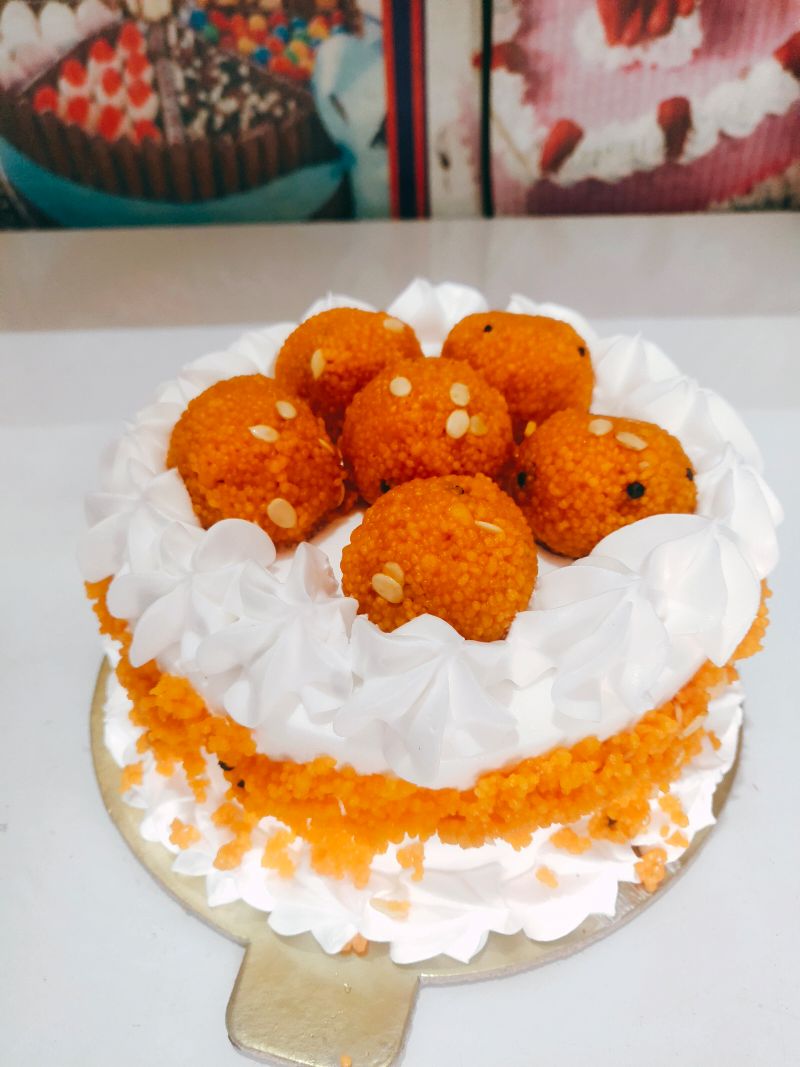 Motichoor laddu cake 😍 Sprinkled... - Sprinkles Treats | Facebook