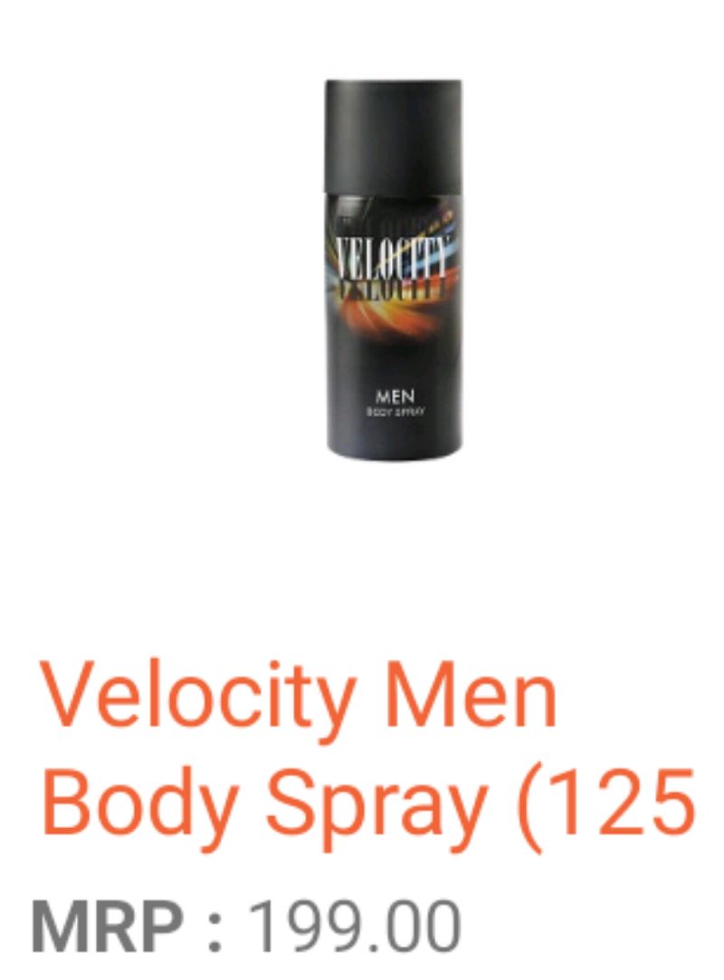 Velocity best sale body spray