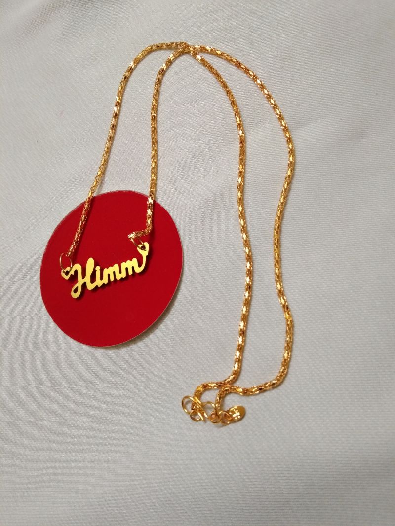 Pendant Necklace Poonam Name Locket Punam Gold Pendant