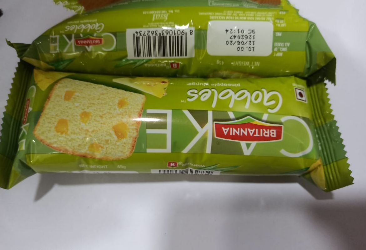 100 Gms Veg Bar Slice Pineapple Cake, For Reselling, Packaging Type: Packet  at Rs 40/packet in Thane