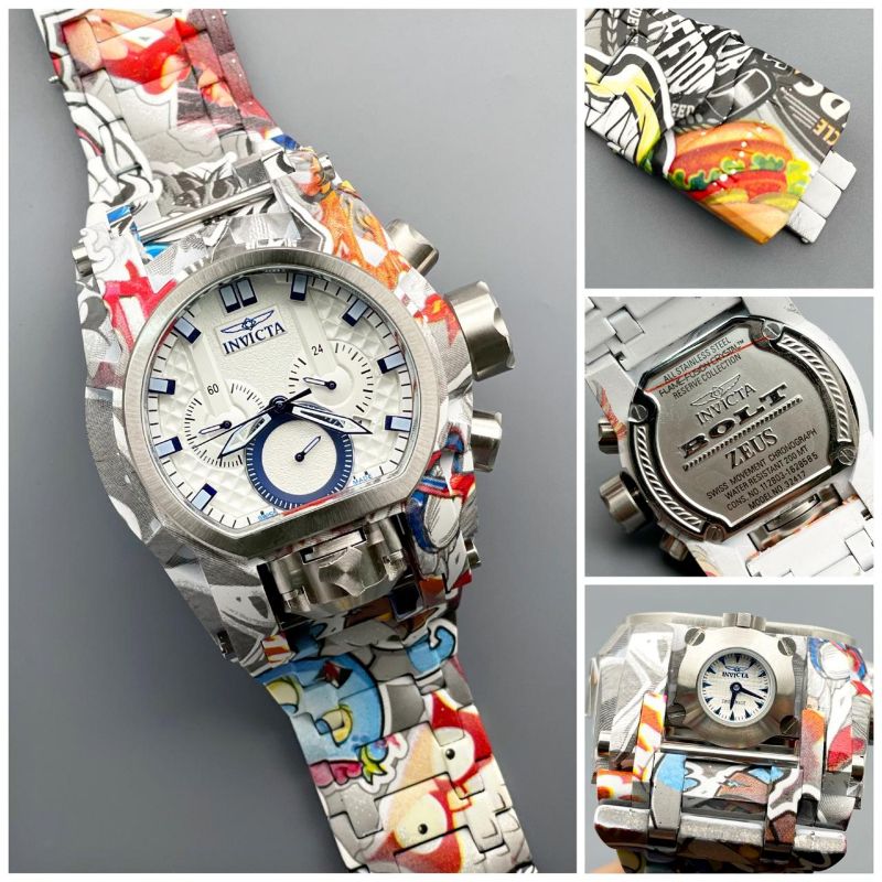 Invicta Men's 52mm Bolt Zeus Magnum Graffiti Quartz Chronograph Hydroplated  Bracelet Watch on sale at shophq.com - 676-019 | Watches for men, Invicta,  Mens invicta watches