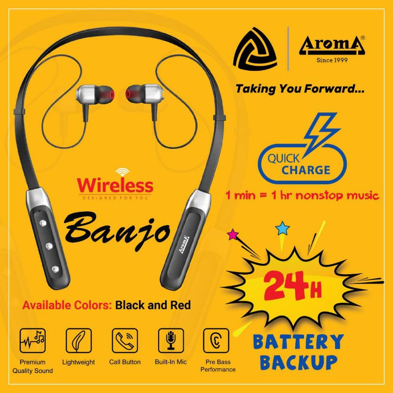 Aroma banjo 2025 bluetooth earphone