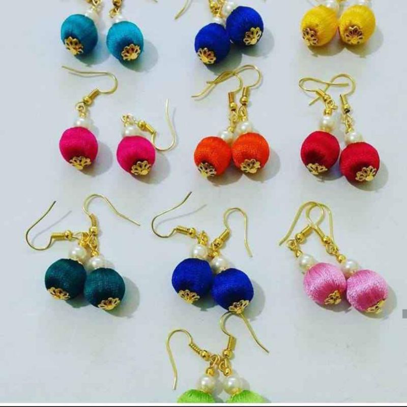 Buy Silk Thread Daily Use Earring Combo Set online from Rucha's