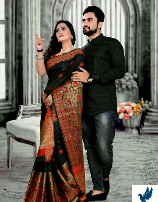 Kolkata Couple Set-Saree-kurta | Dheu