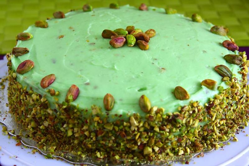 Rasamalai Pista Kesar theme Cake