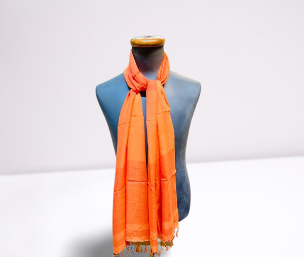 Shop Indian Desi Cotton Orange Stole Online