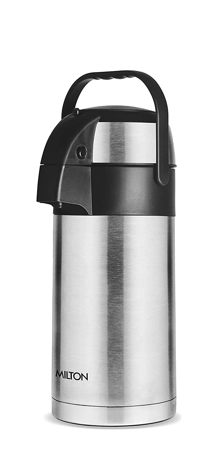 Litre Milton Thermos Milton Thermosteel Carafe Flask, Litres, Silver