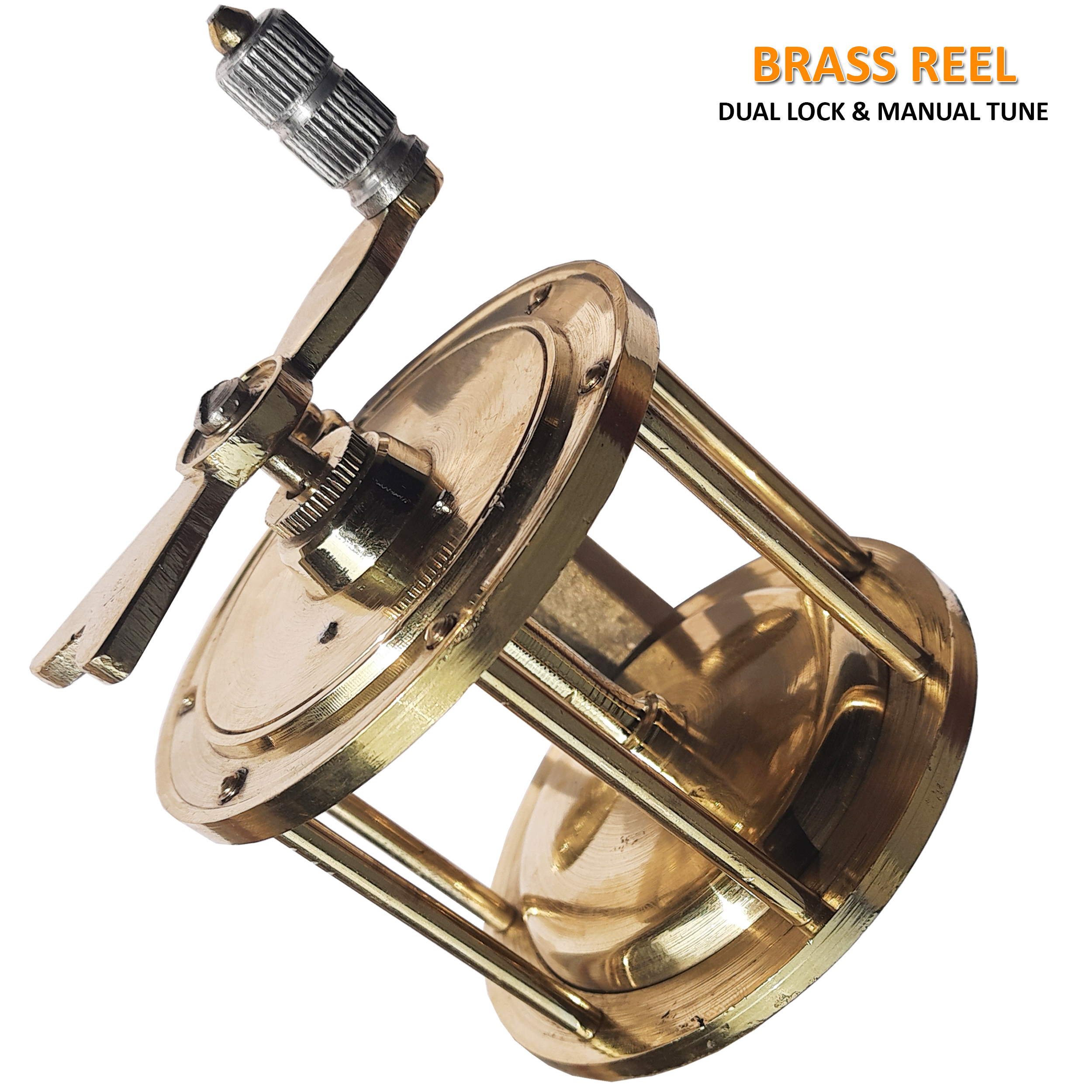 Buy Brass Reel Dual Bar with Manual Tuning 3.5 inch Fishing Reel Online at