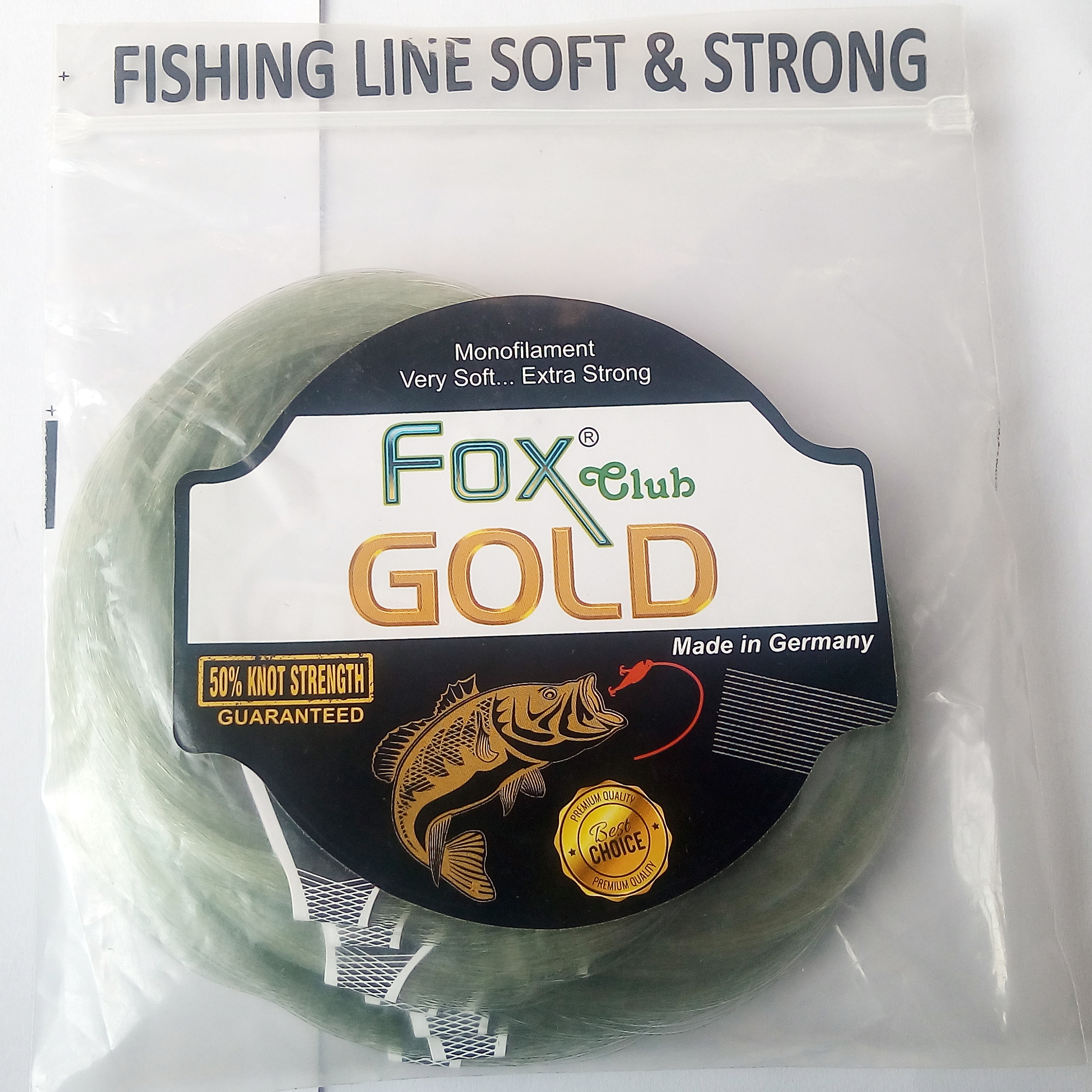 Fox Club Gold Monofilament Line(.20mm to .40mm) in Green / Brown