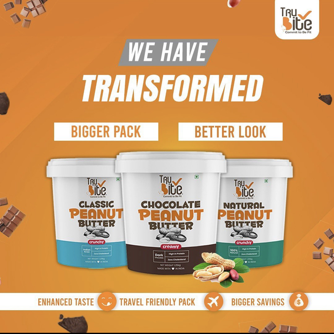 Buy TRU BITE PEANUT BUTTER 1.25 KG online from POWER OF NUTRITION