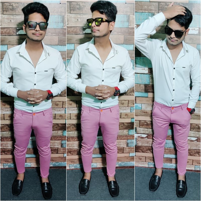 ASOS Skinny Cropped Chinos In Pastel Pink for Men | Lyst