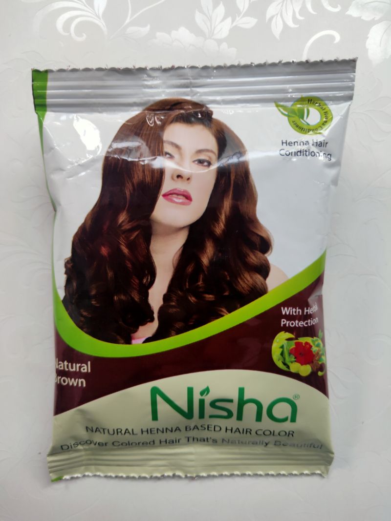 Buy Online 100% Original Nisha Natural Henna Based 5piece Hair Colour  Natural Brown On Www.Rajved.in