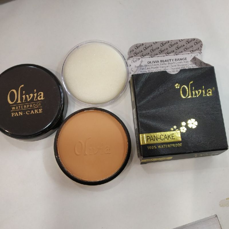 Olivia 100% Waterproof Pan Cake Concealer 25g Shade No. 26 - Pack of 3  Concealer (Almond Dust, 25 g)