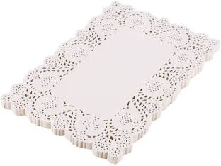 10 Beige Paper Lace Doilies