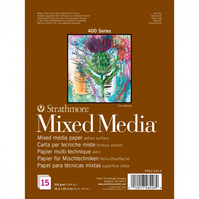 Strathmore 400 Series Mixed Media Pad 9 x 12 in 15 Sheets