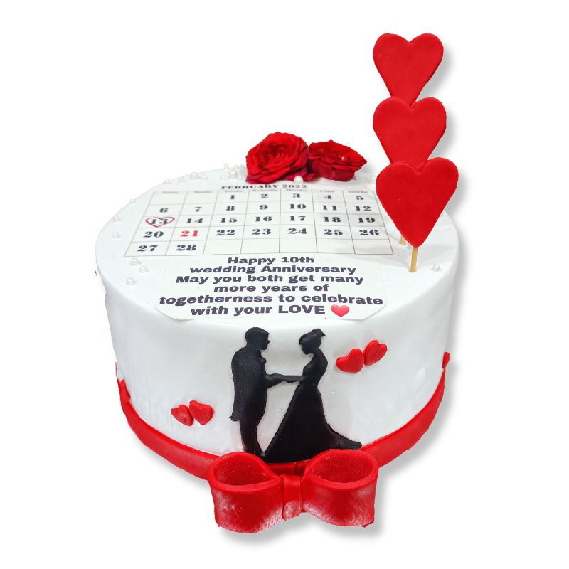 Pretty Heart Anniversary 1Kg anniversary cake by Cake Square Chennai |  Online Cake Delivery | Special Cakes - Cake Square Chennai | Cake Shop in  Chennai