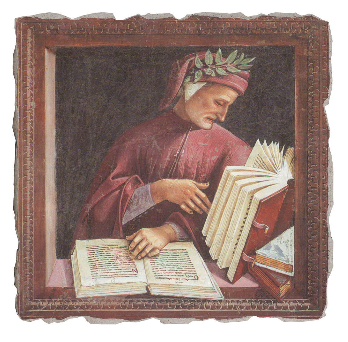 Acquista il ritratto di Dante in affresco Aurea