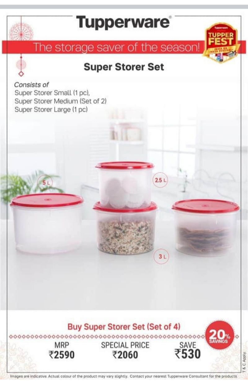  Tupperware super storer set, large 1 pc(5 lt