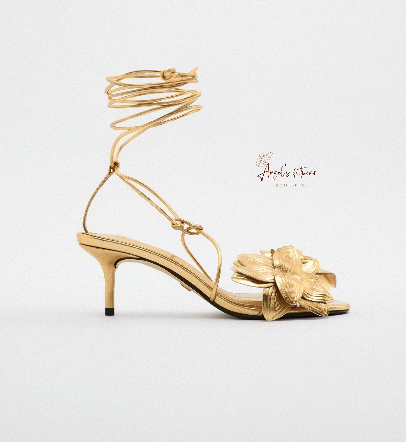 ZARA new designs lace up sandals powered by Angel's Footwear