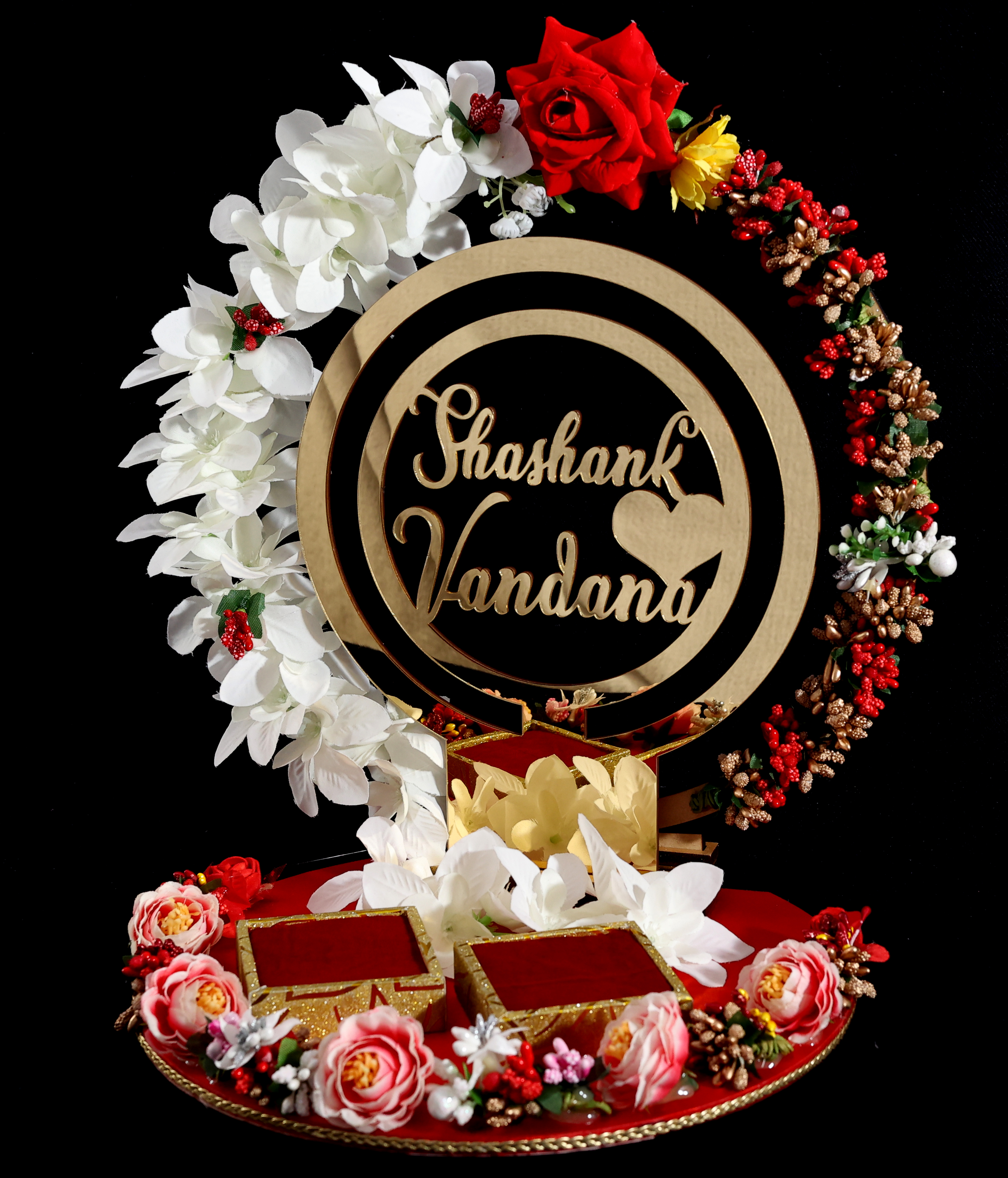 Buy Engagement Tray Set, Wedding Ceremony Ring Bearer, Nikkah Ring, Wedding Ring  Plate, Custom Nikkah Decoration, Personalized Nikkah Ring Plate Online in  India - Etsy